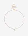 Cadena Corta con Dije Strass Collar Con Dije Cubic - Dorado