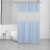 Cortina Baño con Transparencia Bukara con Argollas 180 x 180 cm CELESTE
