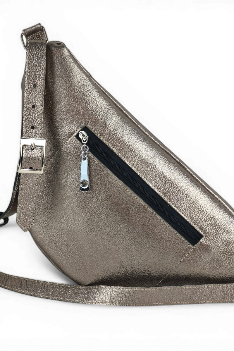 Riñonera Grande de Cuero Peltre