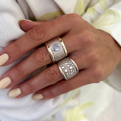 Anillo Clemente White - Plata y Oro Anillo Clemente White - Plata y Oro