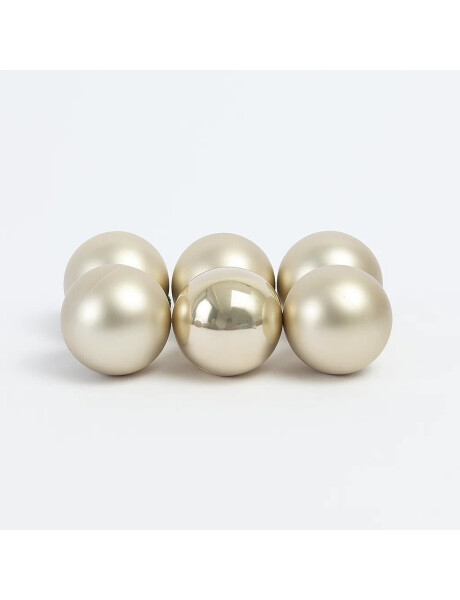 ESFERA COMBINADA MATE 6CM X 6 UNIDADES CHAMPAGNE ESFERA COMBINADA MATE 6CM X 6 UNIDADES CHAMPAGNE