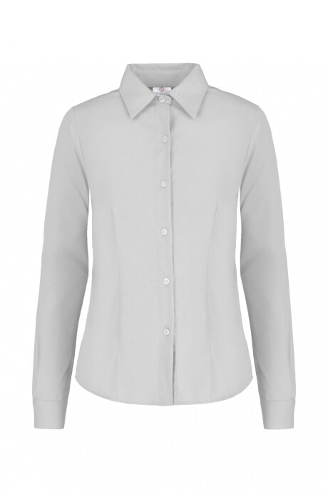 Camisa gabardina manga larga dama Blanco