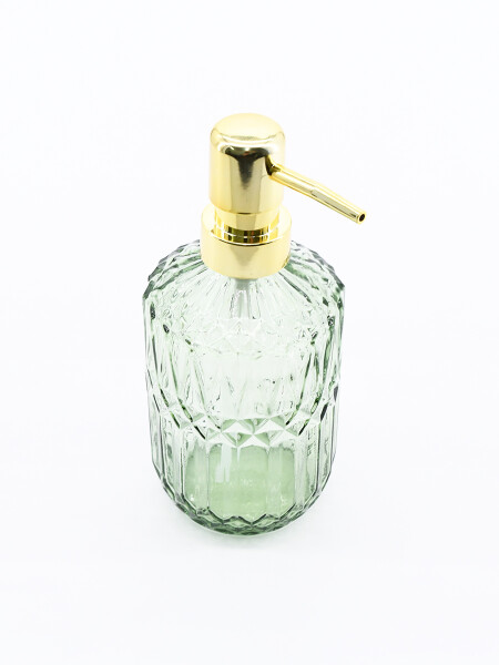DISPENSADOR VIDRIO LABRADO VERDE