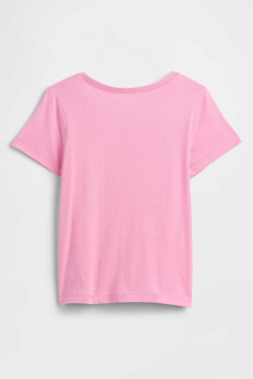 Remera Logo Gap Manga Corta Toddler Niña Parisian Pink