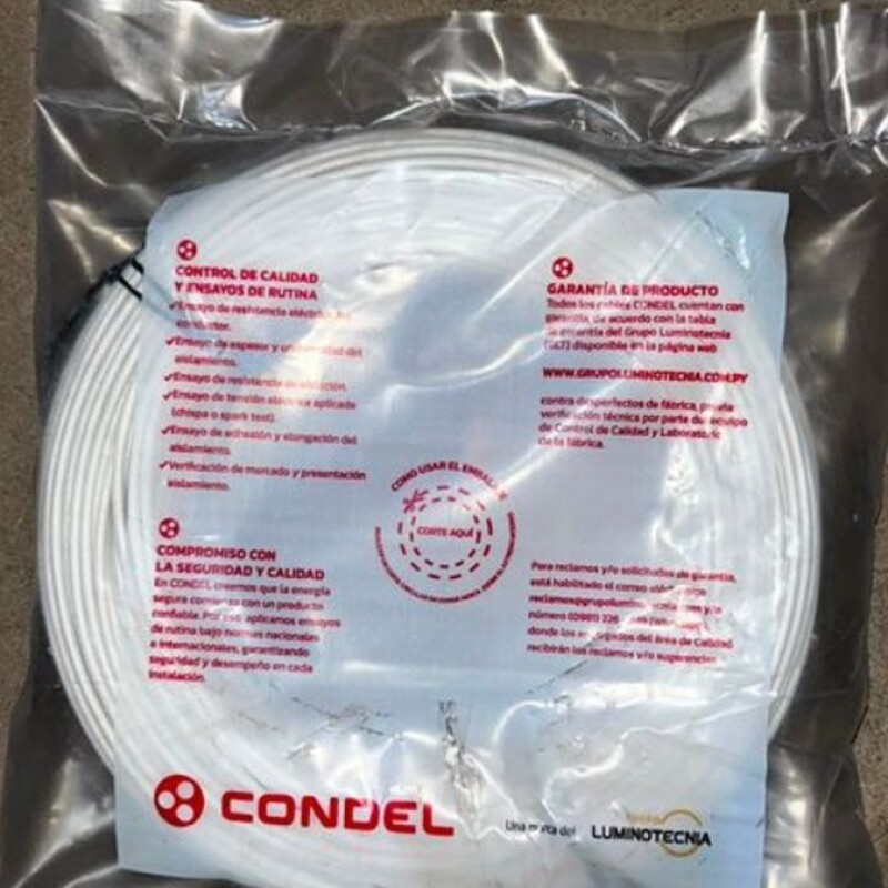 CABLE MULTIFILAR 1,50MM2 BLANCO CONDEL CABLE MULTIFILAR 1,50MM2 BLANCO CONDEL