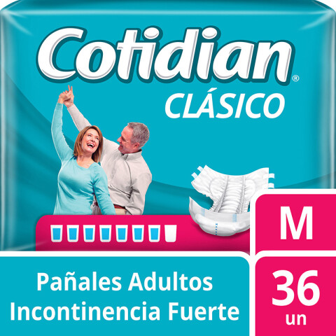 Cotidian clásico pañales para adultos x36 Talle M