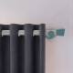 Barrote Cortina 2,00m 28mm + 2 soportes CELESTE Y BLANCO CELESTE Y BLANCO