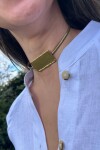 Melted Bar Choker Bronce