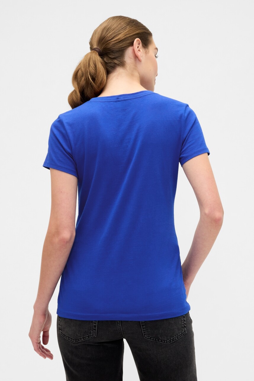 Remera Logo Gap Manga Corta Mujer Royal Gem