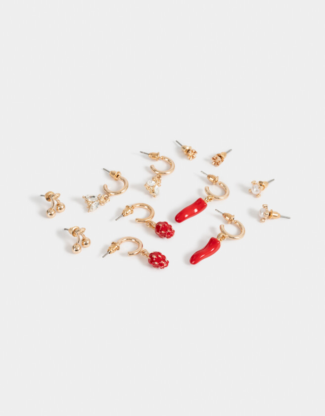 Aros Sets Frutas Set De Aros Pasantes Y Argollas - Dorado