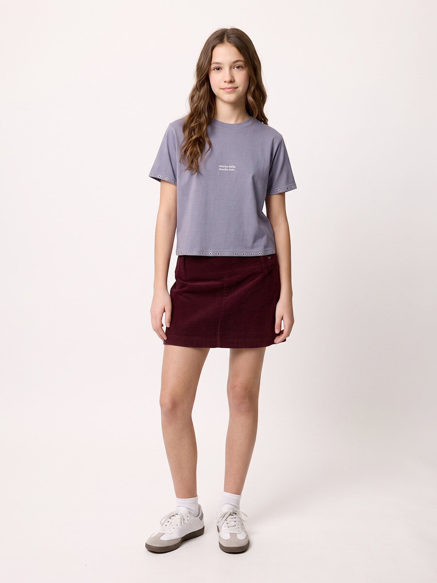 T-SHIRT M/C CIELITO TEEN DIXIE Azul Piedra