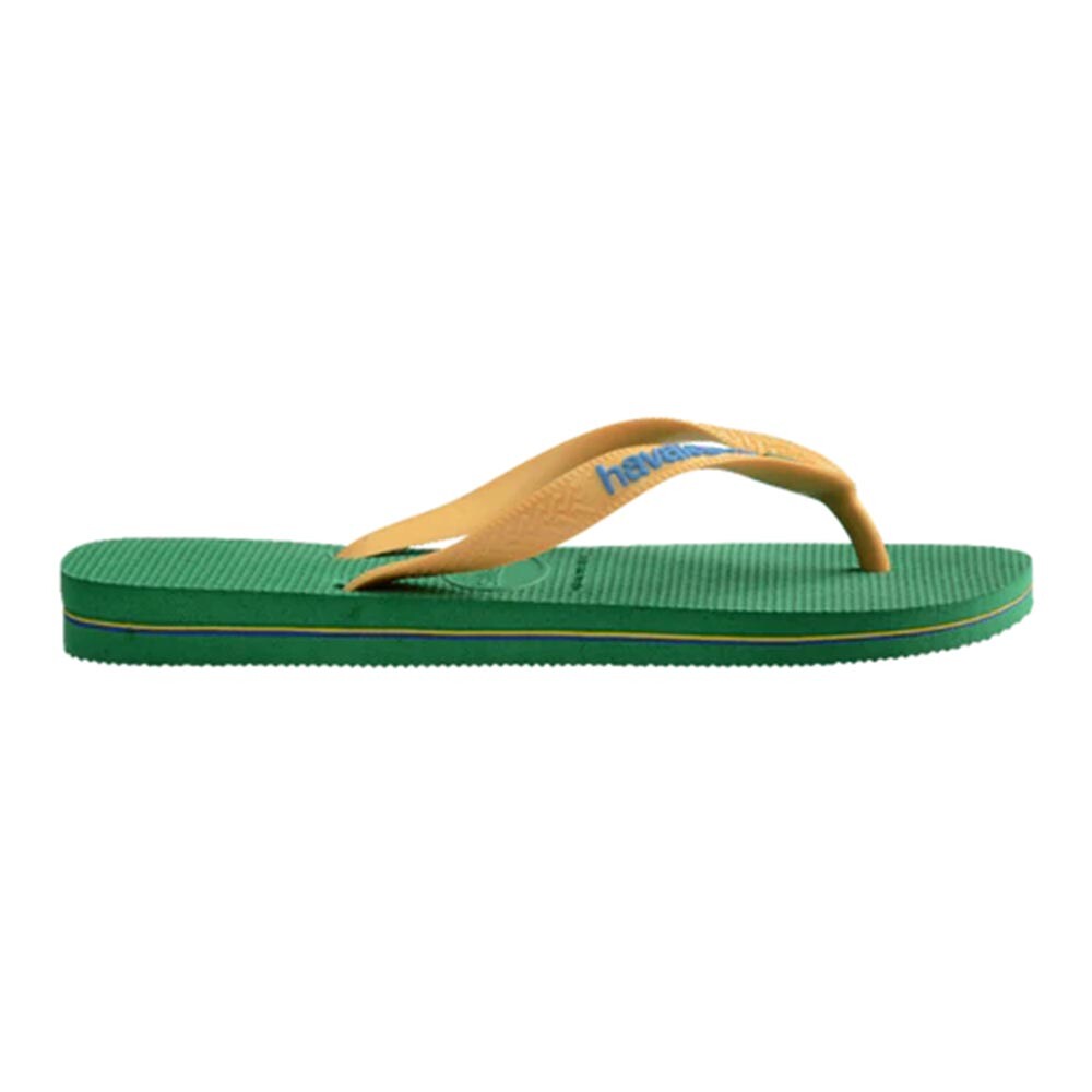 Sandalias Havaianas Brasil Logo Hombre Verde/Amarillo