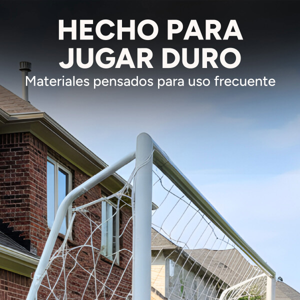 Arco de Fútbol Portería Desarmable Red Metálico 290 x 200cm Color Blanco