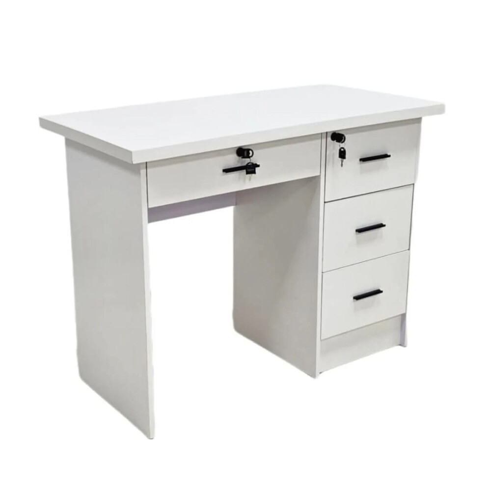Escritorio 1.00m x 50cm cajones con llave Blanco