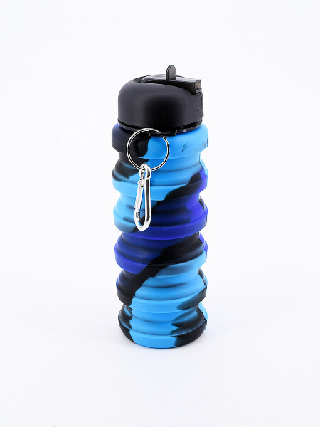 BOTELLA SILICONA AZUL