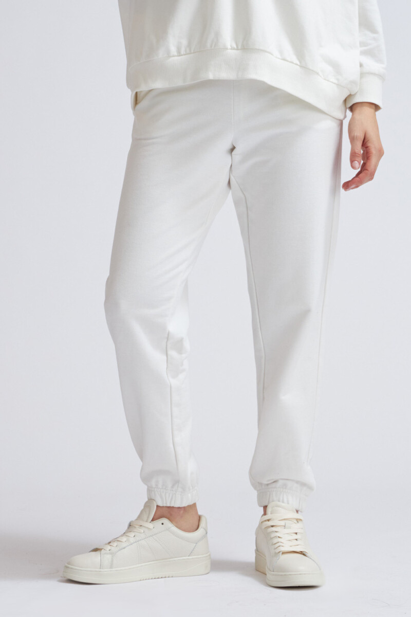Pantalón deportivo con elástico Crudo