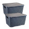 Set x2 Caja ratán 15 lts NEGRO