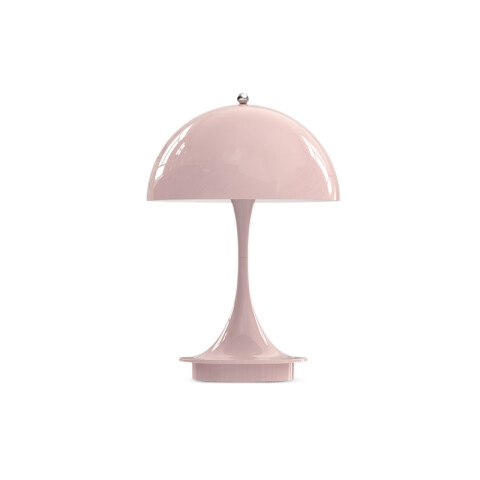 Lámpara de mesa hongo inalámbrica rosa USB cálida AI9867