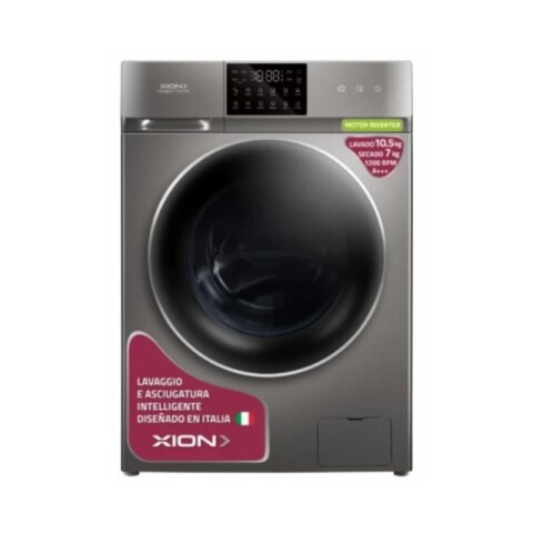 LAVASECARROPAS XION INVERTER CARGA FRONTAL 10.5 KGS Gris