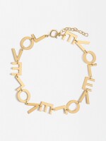 Collar Corto Love dorado