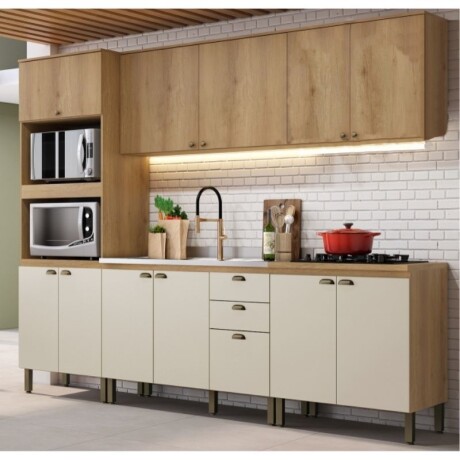 COCINA MODULADA 2,71 MT CAPUCCINO/OFF WHITE - FINESSE COCINA MODULADA 2,71 MT CAPUCCINO/OFF WHITE - FINESSE