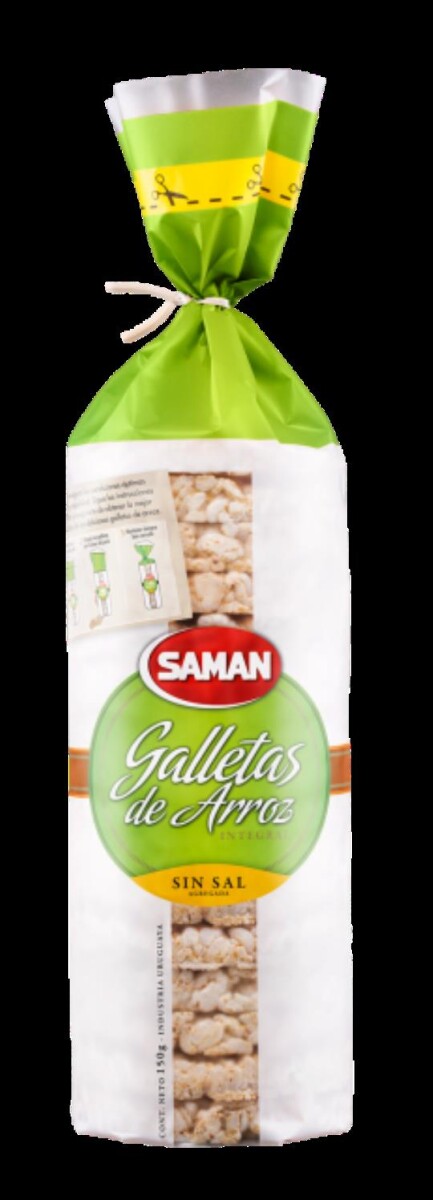 NAT-GALLETA DE ARROZ SAMAN GRANDE SIN SAL 150G 
