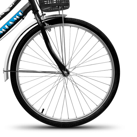 Bicicleta Paseo Expert Miami Dama Rodado 26 + Bolso + Parrilla Negro