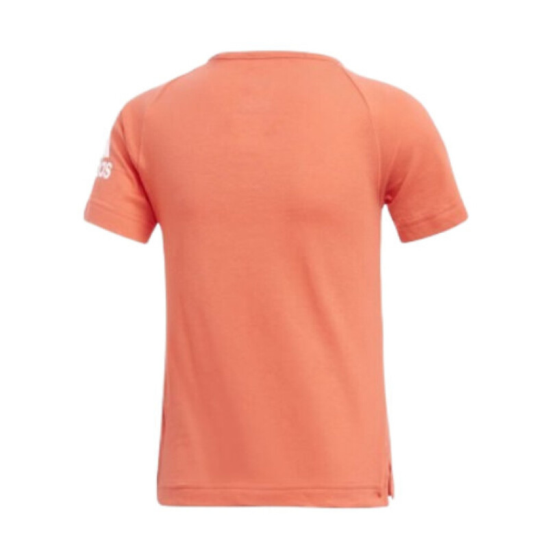 Remera Infantil Adidas Cotton Jrs Rojo - Blanco