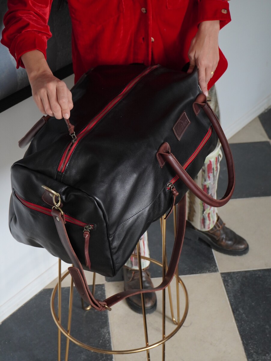 Weekender Bag - Negro Red Zip 
