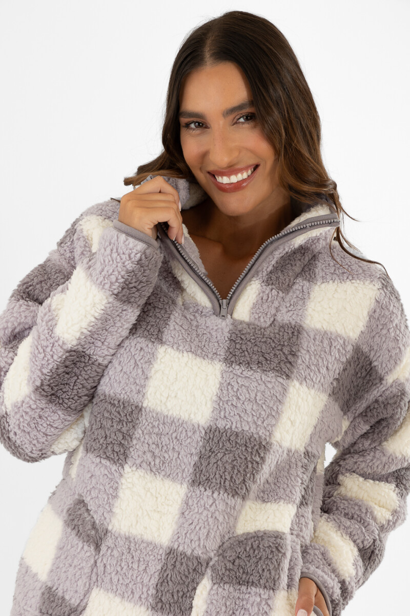 Sweater sherpa checks Lila