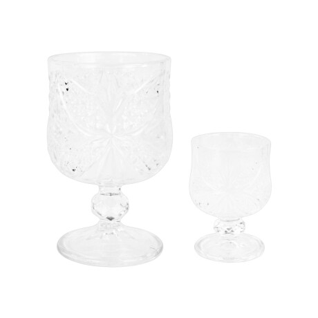 Set de 12 copas: 6 copas de licor + 6 copas de vino Set de 12 copas: 6 copas de licor + 6 copas de vino