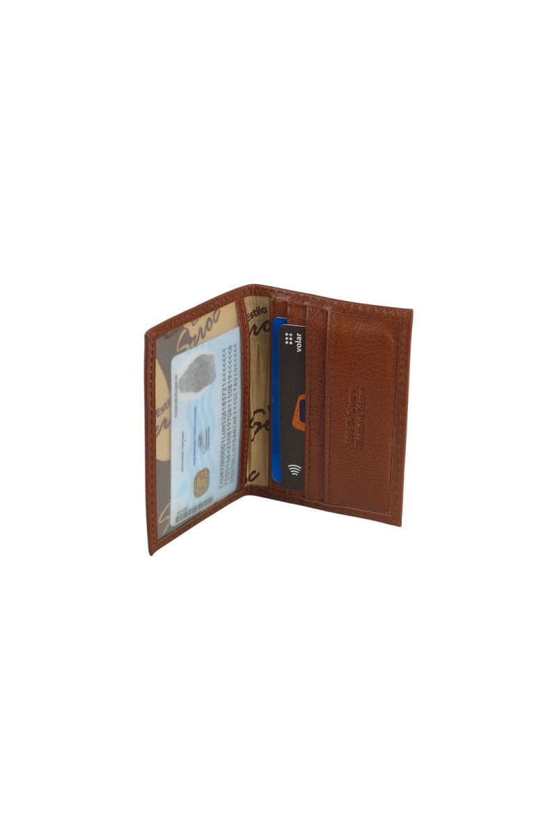 Porta documentos con visor Marron