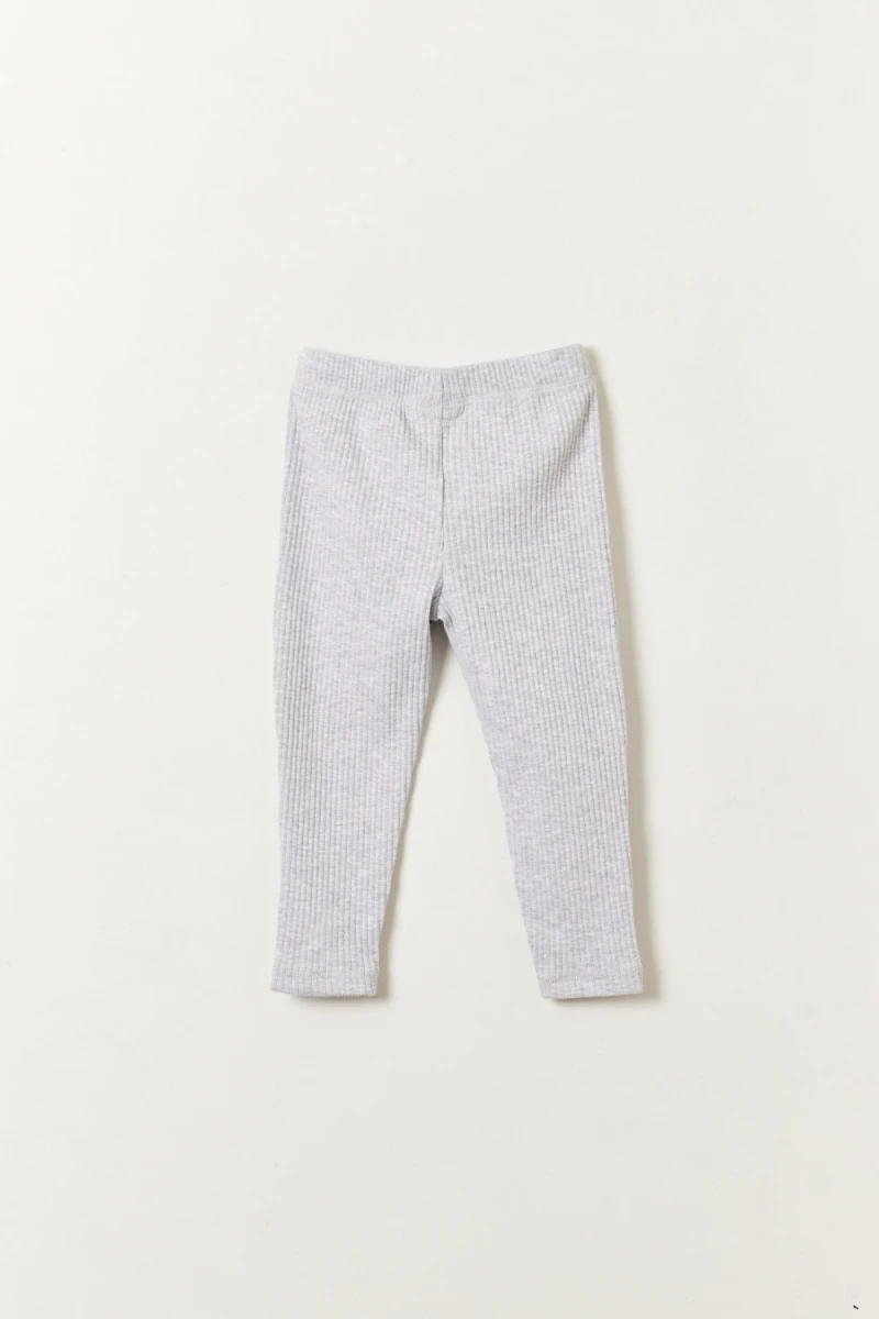 Calza rib Gris Melange