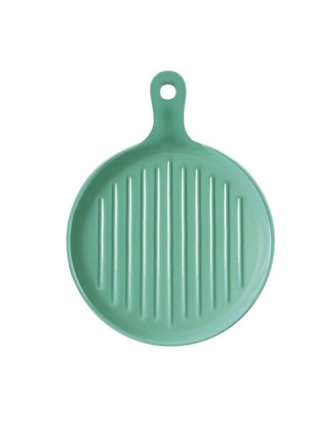 PLATO CON MANGO CERAMICA 24x19x3CM VERDE MATE PLATO CON MANGO CERAMICA 24x19x3CM VERDE MATE