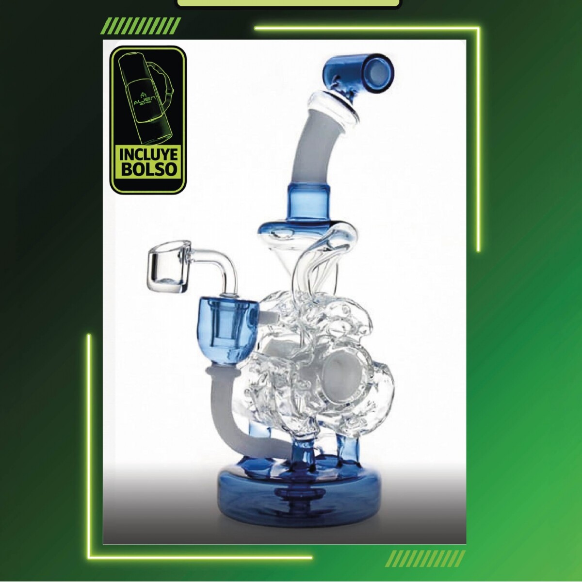 BONG ALIEN RECICLADOR OIL RIG 25.5CM - AL144 