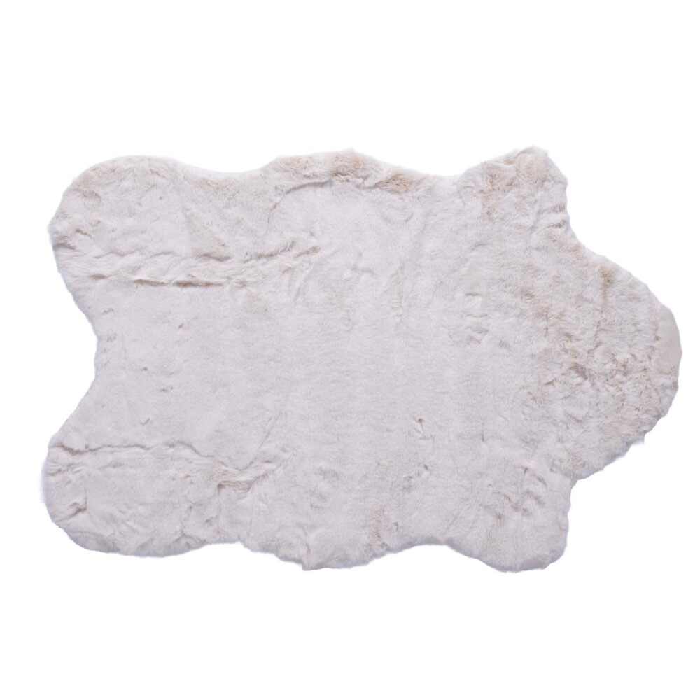 ALFOMBRA POLIESTER NATURAL-BEIGE RABIT SKIN