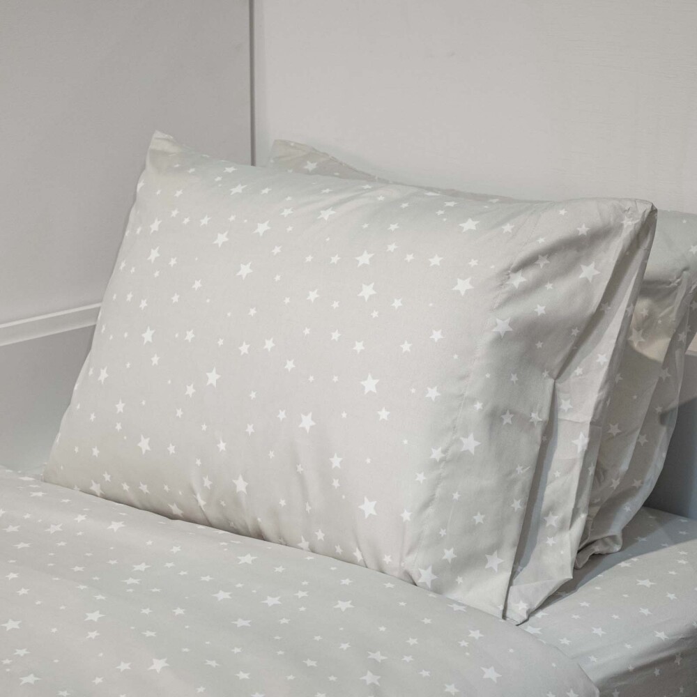 CUBRECAMA FIBRA-SUAVE GRIS KIDS ESTRELLA, GRIS