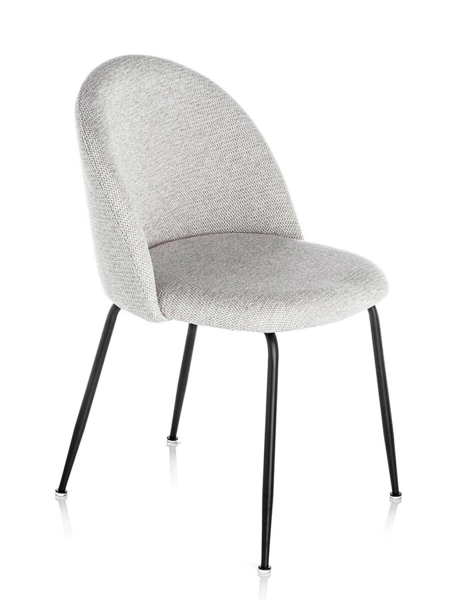 Silla Comedor X4 Combohome Cali Eames Acolchada Tela Premium - Blanco 1 