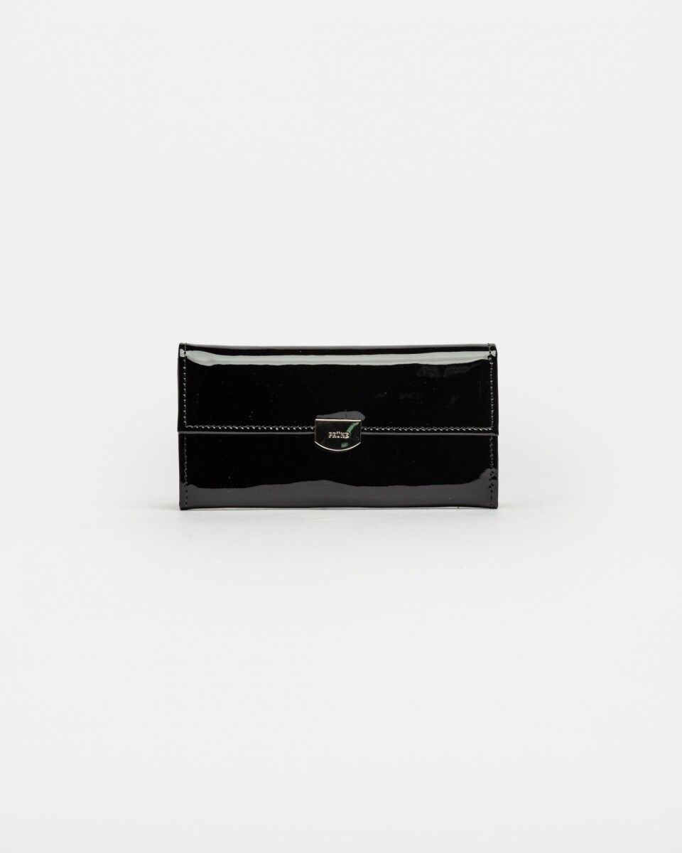 Billetera Marga en cuero charol - Negro 