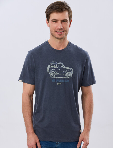 REMERA ESTAMPADA DE ALGODÓN Denim