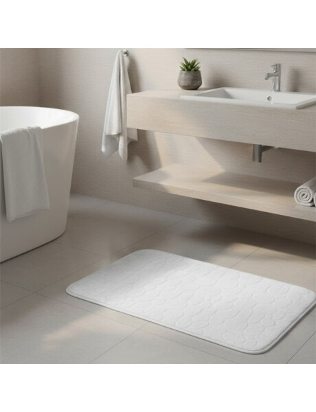 ALFOMBRA BAÑO DISEÑO PIEDRAS BLANCO. 45X75CM ALFOMBRA BAÑO DISEÑO PIEDRAS BLANCO. 45X75CM