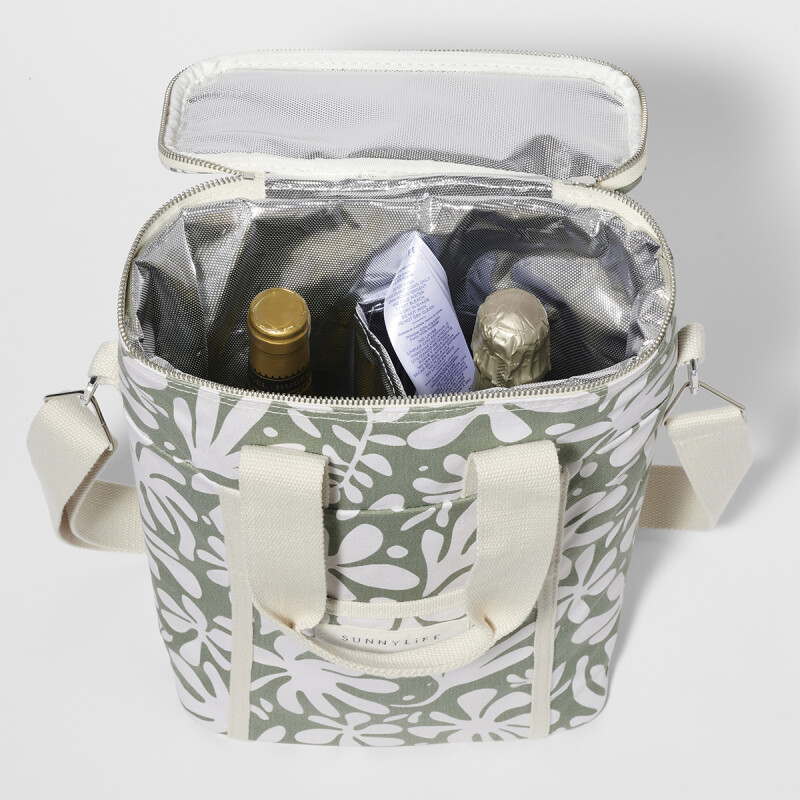 Conservadora Térmica para botellas de lona Vacay Olive Conservadora Térmica para botellas de lona Vacay Olive