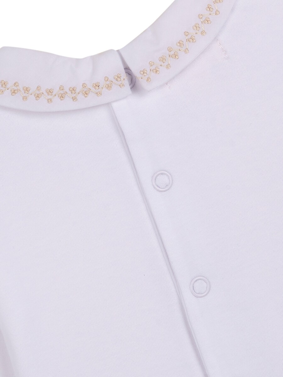 Body Manga Larga Con Blanco Optico