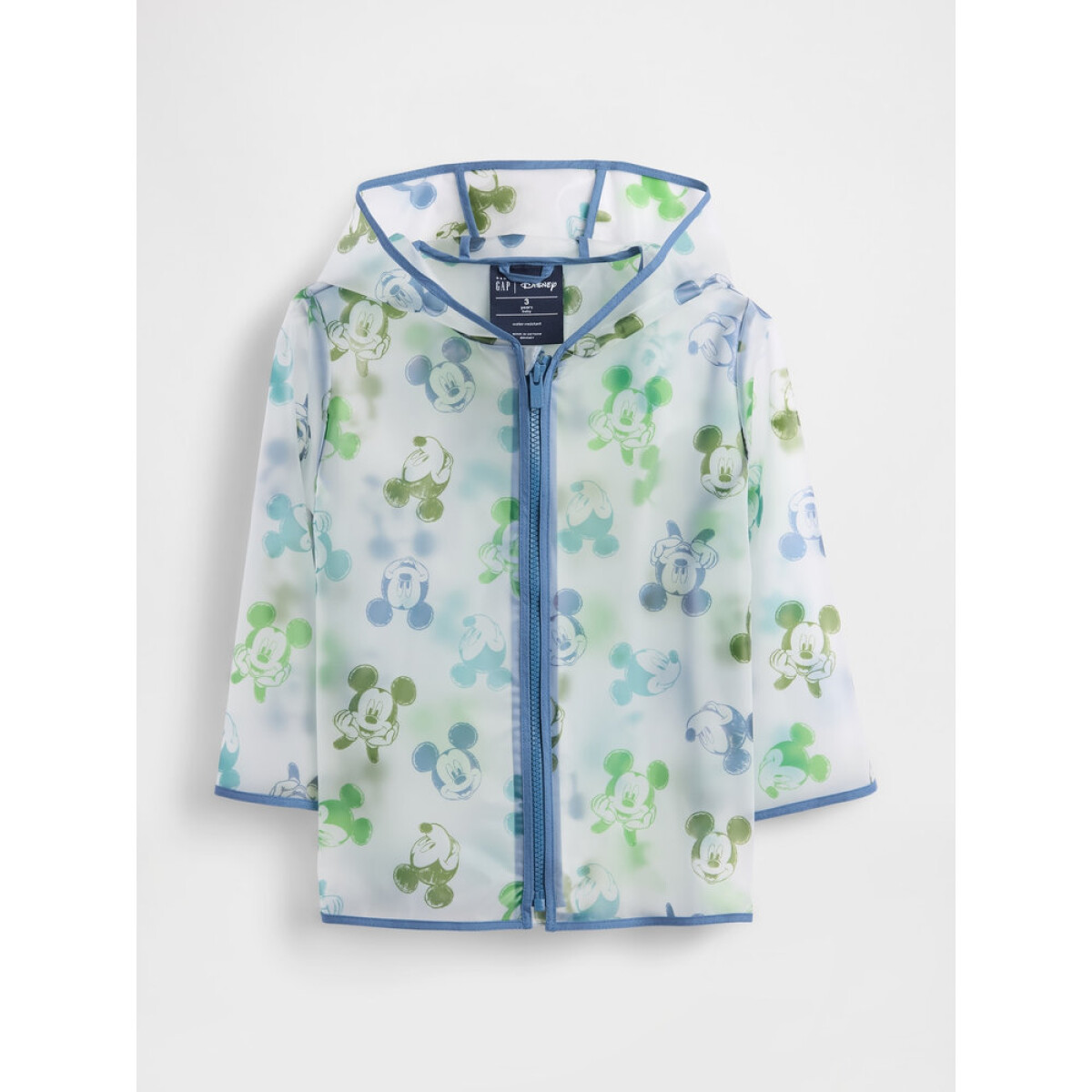 DIS MICKEY RAINCOAT - CLEAR/BLUE 