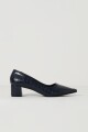 Zapato crocco con taco azul marino