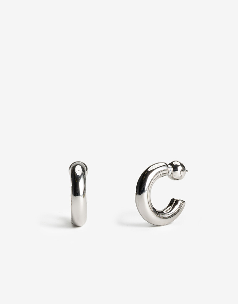 Aros Argollas Metal Aros Argollas Metal - Plateado Rodio