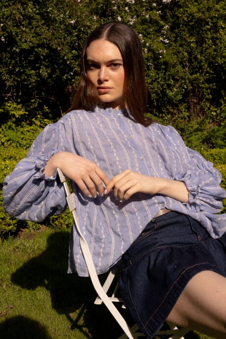 Camisa Azalea Celeste