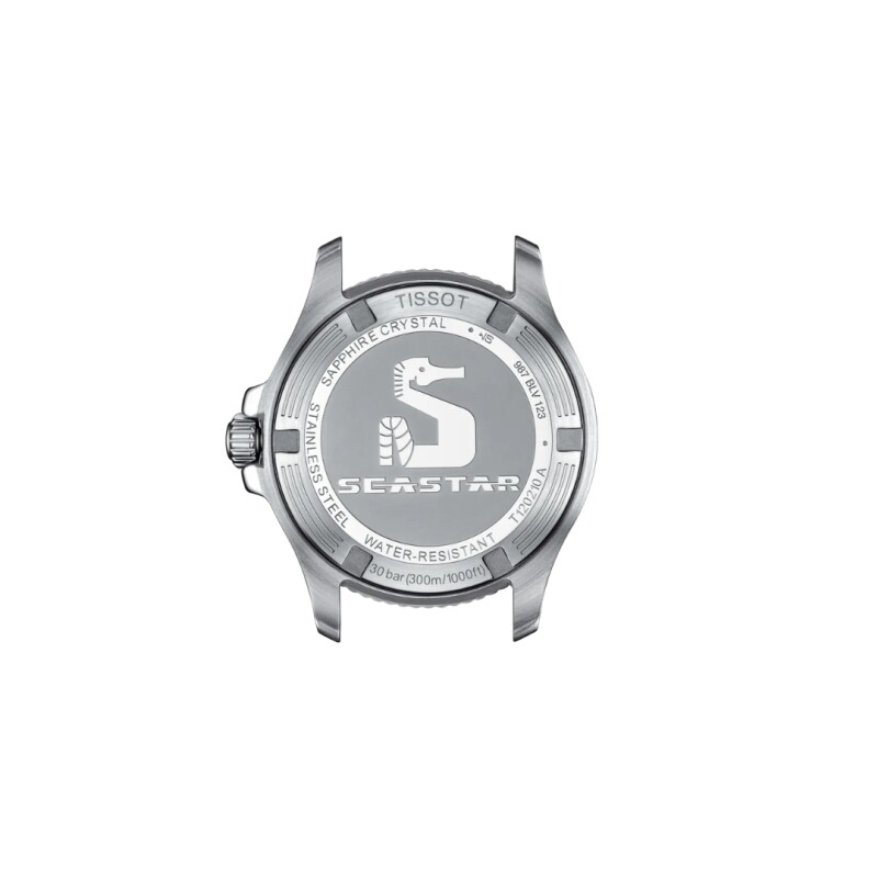 Reloj Tissot Seastar T1202101105100 para dama con correa de acero Rosé