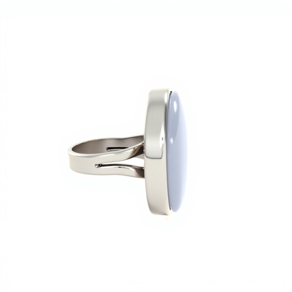 Anillo Oval-Plata 925-Piedra Blue Light Agata-AN3100 conpiedra