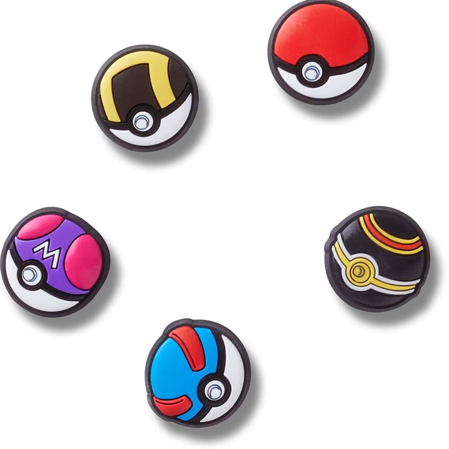 Jibbitz Poke Ball 5 Pack Multicolor